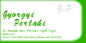 gyorgyi perlaki business card
